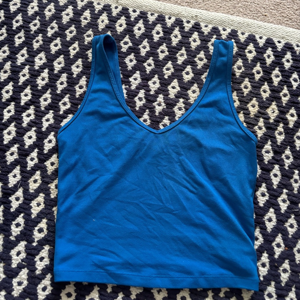 hollister blue tank top